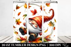 Colorful Gnome Autumn Leaves | 20 oz Tumbler Product Image 2
