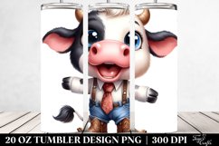 Expressive Baby Cow Caricature | 20 Oz Tumbler Product Image 2