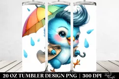 Cute Baby Bird with Raincoat | 20 oz Tumbler Product Image 2