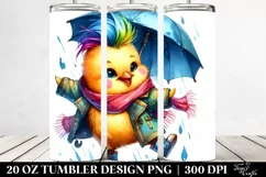Cute Baby Bird with Raincoat | 20 oz Tumbler Product Image 2