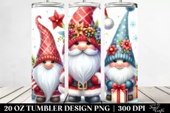 Cute Watercolor Christmas Gnomes Clipart Product Image 2