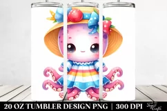 Colorful Cute Baby Octopus | 20 Oz Tumbler Product Image 2