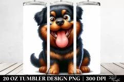Crazy Looking Rottweiler | 20 Oz Tumbler Product Image 2