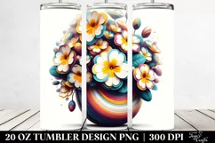Abstract Colorful Primrose Pot | 20 Oz Tumbler Product Image 2