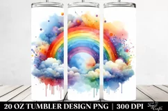 Colorful Watercolor Rainbow | 20 Oz Tumbler Product Image 2