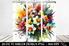 Vibrant Narcissus Bouquet | 20 Oz Tumbler Product Image 2