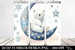 Whimsical Watercolor Polar Bear Clipart Product Image 2