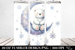 Whimsical Watercolor Polar Bear Clipart Product Image 2