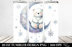 Whimsical Watercolor Polar Bear Clipart Product Image 2
