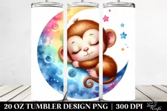 Colorful Baby Monkey Moon | 20 Oz Tumbler Product Image 2