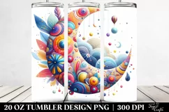 Colorful Wimsicall Moon | 20 Oz Tumbler Product Image 2
