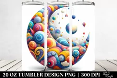 Colorful Wimsicall Moon | 20 Oz Tumbler Product Image 2