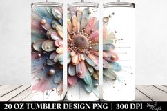 Shiny Gerbera Watercolor Clipart 20 Oz Tumbler Product Image 2