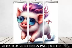 Aggressive Pig Runs, Transparent 20 Oz Tumbler Product Image 2