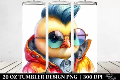 Cute Baby Chicken with Raincoat | 20 oz Tumbler Product Image 2