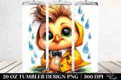 Cute Baby Chicken with Raincoat | 20 oz Tumbler Product Image 2