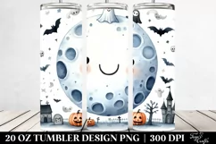 Watercolor Halloween Moon 20 Oz Tumbler Product Image 2