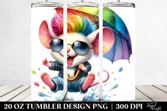 Watercolor Vibrant Baby Mouse 20 Oz Tumbler Product Image 2