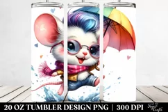 Watercolor Vibrant Baby Mouse 20 Oz Tumbler Product Image 2