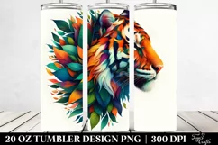 Abstract Tiger Leaves. 20 Oz Tumbler Design Product Image 2