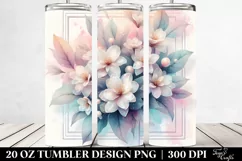 Abstract Pastel Shiny Jasmine | 20 oz Tumbler Product Image 2