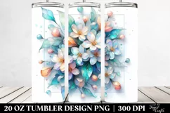 Abstract Pastel Shiny Jasmine | 20 oz Tumbler Product Image 2