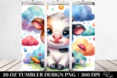 Cute Vibrant Baby Cow | 20 Oz Tumbler Product Image 2