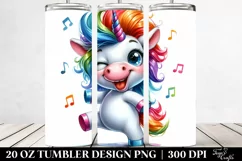 Baby Unicorn Dancing | 20 oz Tumbler Product Image 2