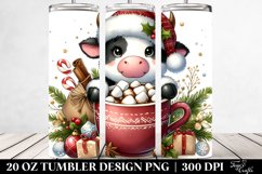 Christmas Cow with Cocoa 20 Oz Tumbler Product Image 2