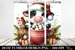 Christmas Cow with Cocoa 20 Oz Tumbler Product Image 2