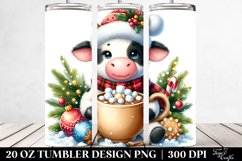 Christmas Cow with Cocoa 20 Oz Tumbler Product Image 2