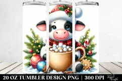Christmas Cow with Cocoa 20 Oz Tumbler Product Image 2
