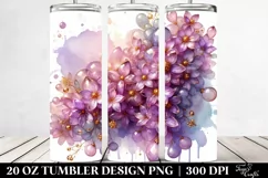 Glossy Lilac with Golden Insertions 20 Oz Tumbler Product Image 2