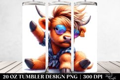 Baby Highlandcow Playing | 20 oz Tumbler Product Image 2