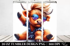 Baby Highlandcow Playing | 20 oz Tumbler Product Image 2