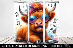 Baby Highlandcow Playing | 20 oz Tumbler Product Image 2