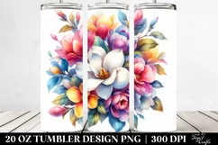 Colorful Magnolia Bouquet | Tumbler Product Image 2