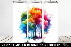 Colorful Rainbow Trees Abstract | 20 Oz Tumbler Product Image 2