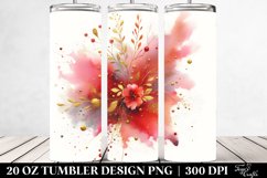 Colorful Redish Watercolor Splash 20 Oz Tumbler Product Image 2