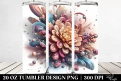 Glossy Chrysanthemum 20 Oz Tumbler Product Image 2