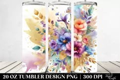 colorfull Bouquet with Violet and Splash | 20 Oz Tumbler Product Image 2