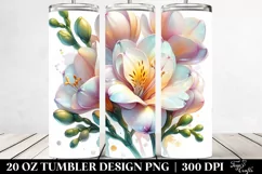 Detailed Pastel Glossy Freesia Tumbler Product Image 2