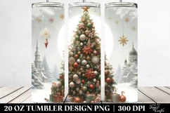 Winter Christmas Tree Digital Painting Clipart Product Image 2