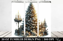 Winter Christmas Tree Digital Painting Clipart Product Image 2