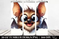 Crazy Looking Fur Funny Bat | 20 Oz Tumbler Product Image 2