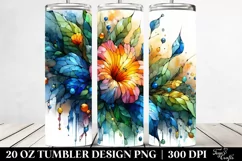 Colorful Stained Morning Glory | 20 Oz Tumbler Product Image 2