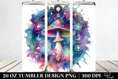 Vibrant Magical Mushroom Clipart 20 Oz Tumbler Product Image 2