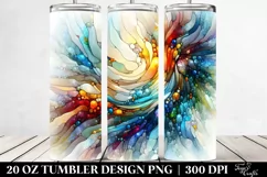 Colorful Stained Morning Glory | 20 Oz Tumbler Product Image 2