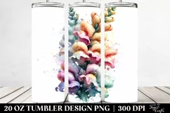 Detailed Pastel Shiny Snapdragon Tumbler Product Image 2