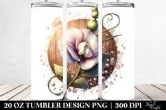 Shiny Sweet Pea with Material | 20 Oz Tumbler Product Image 2